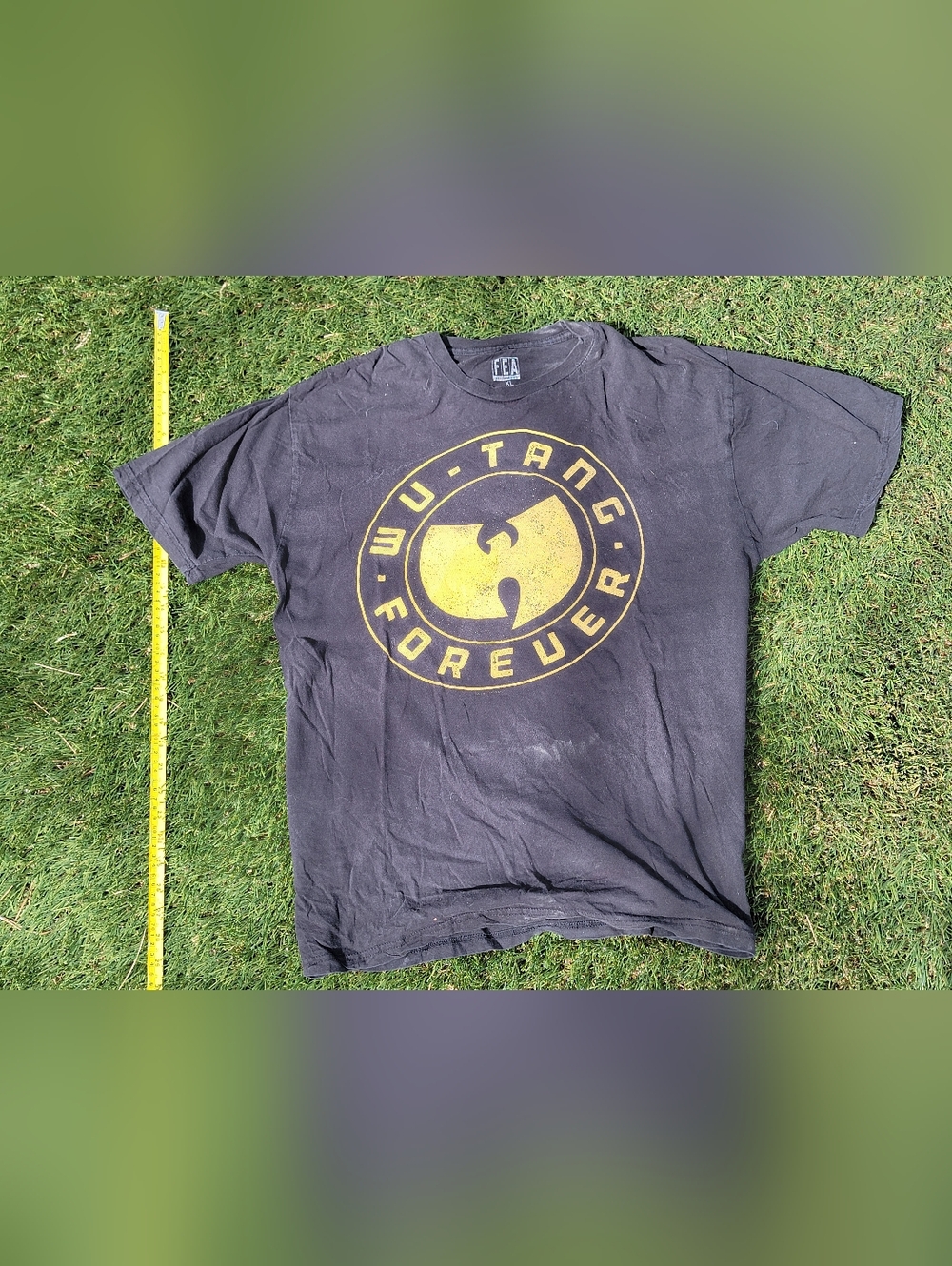 Wu-Tang Forever Logo Graphic T-Shirt - Black & Yellow